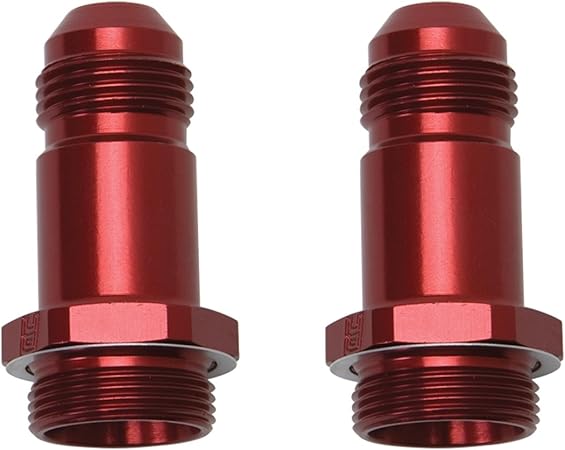 Edelbrock/Russell 640210-8 AN Red Anodized Carburetor Adapter Fitting