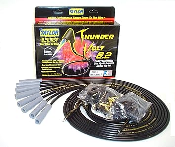 Taylor Cable 83055 ThunderVolt 8.2 Spark Plug Wire Set, Black