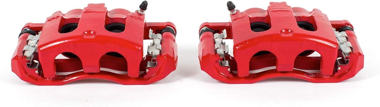 Power Stop Front S4994 Pair of High-Temp Red Powder Coated Calipers