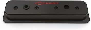 Proform 141-131 SBC Blk Crinkle Die Cast Center Bolt Valve Cover, Black