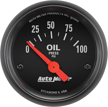 AUTO METER 2634 Z-Series Electric Oil Pressure Gauge, 2-1/16