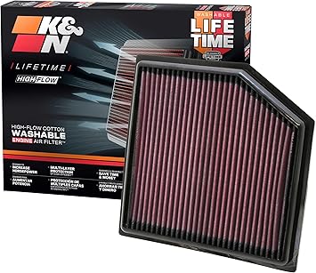 K&N Engine Air Filter: Reusable, Clean Every 75,000 Miles, Washable Replacement Car Air Filter: Compatible 2010-2019 Lexus/Toyota (GS300, 350, IS 300-350, RC 300-350, Vellfire, Alphard, MarkX) 33-2452