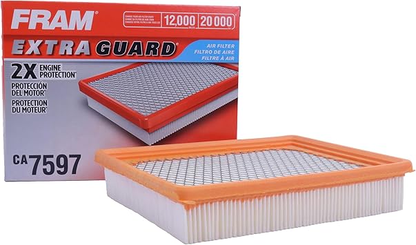 FRAM Extra Guard CA7597 Replacement Engine Air Filter for Select Chevrolet, Buick, Cadillac, Pontiac, Saturn and Oldsmobile Models, Provides Up to 12 Months or 12,000 Miles Filter Protection