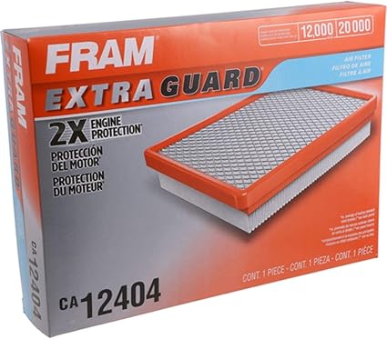 FRAM Extra Guard CA12404 Replacement Engine Air Filter for Select Cadillac, GMC and Chevrolet Models, Provides Up to 12 Months or 12,000 Miles Filter Protection