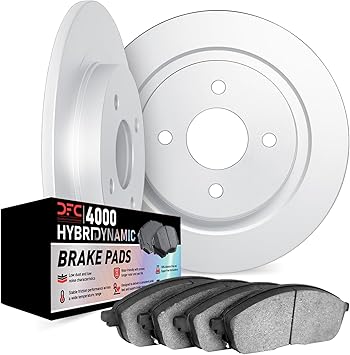 Dynamic Friction Company Rear Brake Rotors Kit | 4000 HybriDynamic Brake Pads 6802-20003