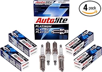 Autolite Platinum AP5263 Automotive Replacement Spark Plugs (4 Pack)