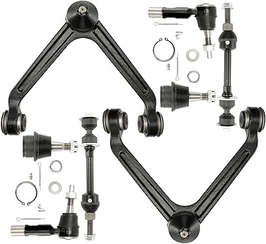 KAC Front Upper Complete Control Arms Assembly Suspension Kit w/Ball Joint Replacement for 2002-2005 Ram 1500 (2WD), Automotive Replacement Part 8Pcs