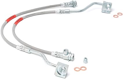 Rough Country Front Stainless Brake Lines for 80-96 F-150/Bronco | 4-6