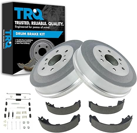 TRQ Rear Brake Drum Shoe & Hardware Kit Compatible with Chevy Silverado 1500 Truck