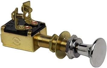 Cole Hersee (M-628-BP) SPST Push-Pull Switch, Chrome