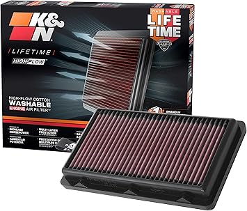 K&N Engine Air Filter: Reusable, Clean Every 75,000 Miles, Washable, Replacement Car Air Filter: Compatible with 2020-2022 HYUNDAI, KIA (Sonata, Santa Fe, Santa Cruz, Tucson, K5, Sorento) 33-5108