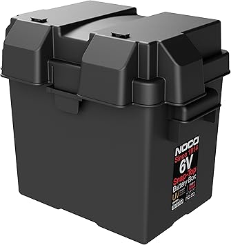 NOCO Snap-Top HM306BKS Battery Box, 6V Outdoor Waterproof Battery Box for Marine, Automotive, RV, Boat, Camper and Travel Trailer Batteries