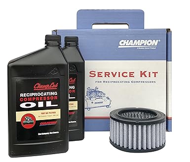 Champion R-Series and RV-Series Air Compressor Mineral Oil & Filter Maintenance Kit (for use with R10, R15, RV10, RV15 Compressor Pumps)