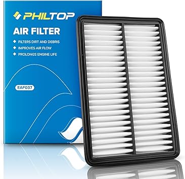 PHILTOP Engine Air Filter CA11259 Replacement for Mazda Vehicles - 3 (2012-2018), 3 Sport (2012-2018), 6 (2014-2021), CX-5 (2013-2023) - L4 2.0L 2.5L, Rigid Panel