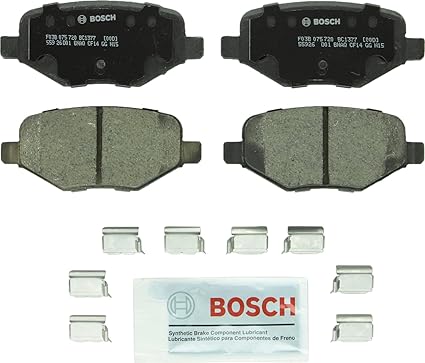 BOSCH BC1377 QuietCast Premium Ceramic Disc Brake Pad Set - Compatible With Select Ford Edge, Explorer, Flex, Taurus, Police Interceptor Utility; Lincoln MKS, MKT, MKX; REAR