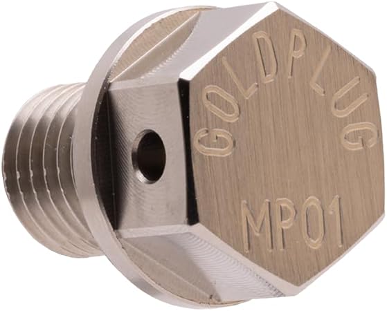 GoldPlug MP01 M12x1.5 Magnetic Drain Plug - Fits most Honda motorcycles, Uses extra washers SW-03