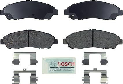 BOSCH BE1280H Blue Ceramic Disc Brake Pad Set With Hardware - Compatible With Select Acura MDX, ZDX; Honda Pilot; FRONT