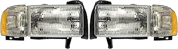 Dorman 1590121 Headlight Assembly Compatible with Select Dodge Models, 2 Pack