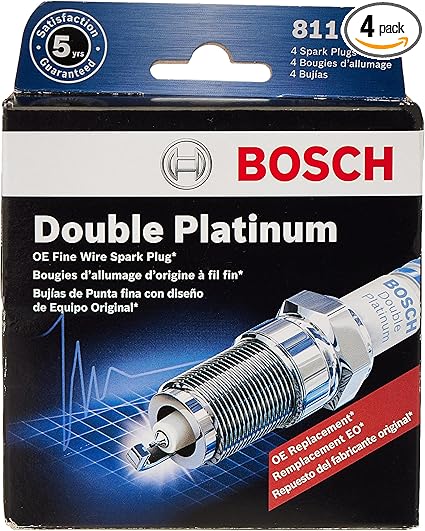 BOSCH 8110 OE Fine Wire Double Platinum Spark Plug - Pack of 4