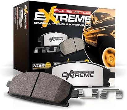 Power Stop Z36-965 Front Truck and Tow Carbon-Fiber Ceramic Brake Pads For 2006 2007 2008 Dodge Ram 1500 [Mega Cab Models] | 2003 2004 2005 2006 2007 2008 Dodge Ram 2500 3500 Pickup