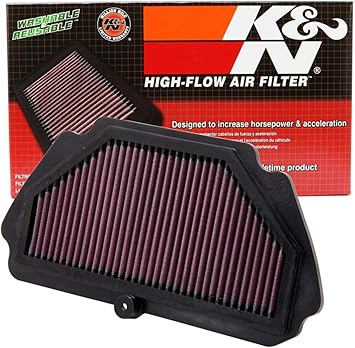 K&N Engine Air Filter: High Performance, Premium, Powersport Air Filter: Fits 2009-2019 KAWASAKI (Ninja ZX-6R, ZX-6R ABS, KRT Edition, 30th Anniversary, ZX600) KA-6009