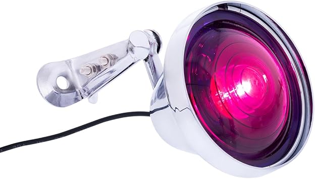 United Pacific 30658 12V Vintage Anti-Glare Interior Light, Chrome Lamp Housing, Adjustable Mounting Bracket, Hardware Included – Purple - ONE Unit