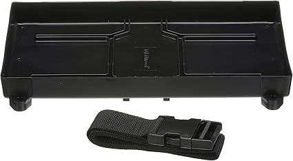 Attwood 9093-5 Battery Tray With Strap, 27/27M Series Battery, 12 3/8-Inches L x 7 1/8-Inches W, For Up to 10 1/2 Inches Tall