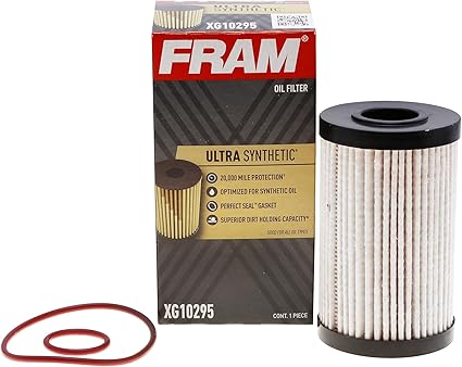 FRAM Ulta Synthetic Automotive Replacement Oil Filter, Designed for Synthetic Oil Changes Lasting up to 20k Miles, XG10295 (Pack of 1)