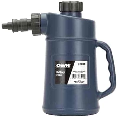 OEMTOOLS 87010 2 Liter Battery Filler, Top Off Batteries with Distilled Water without Overflowing, Drip-Free Auto Shutoff Valve, No-Mess Water Shutoff Tool