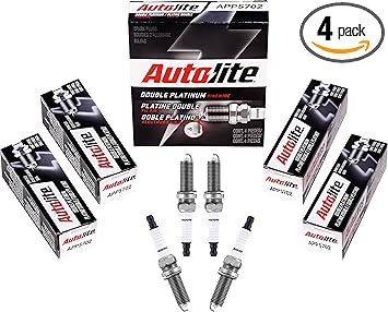 Autolite APP5702 Double Platinum Automotive Replacement Spark Plugs (4 Pack)