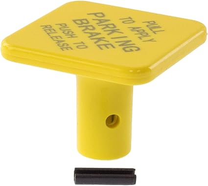 World American-WA248433 YELLOW KNOB WITH ROLL PIN FOR DASH BRAKE CONTROL VALVE - FITS 3/8