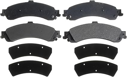 ACDelco Silver 14D834M Semi-Metallic Rear Disc Brake Pad Set with Wear Sensor