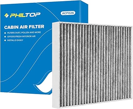 PHILTOP Cabin Air Filter, Replacement for CF11176, Explorer 2011-2019, Taurus 2009-2019, Flex 2009-2019, Premium ACF026 Cabin Filter with Activated Carbon Clean Airflow, Filter Up Dust Pollen