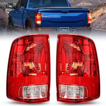 Nilight Taillight Assembly for 2009 2010 2011 2012 2013 2014 2015 2016 2017 2018 Dodge Ram 1500 2500 3500 2019 2020 2021 Classic Rear Lamp OE Style w/Bulbs Driver and Passenger Side