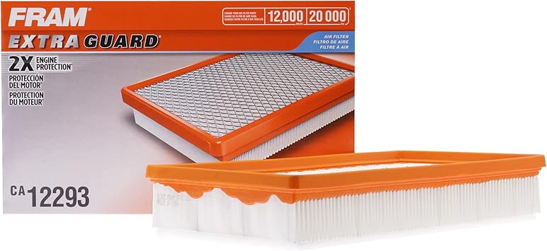 FRAM Extra Guard CA12293 Replacement Engine Air Filter for Select Volkswagen Models, Provides Up to 12 Months or 12,000 Miles Filter Protection