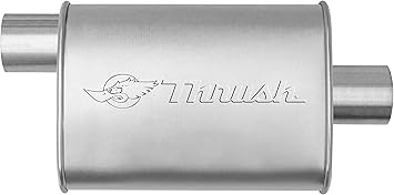 Thrush Muffler Mellow Performance Tone Inlet 3 Pipe Connection Offset Outlet 3 Center