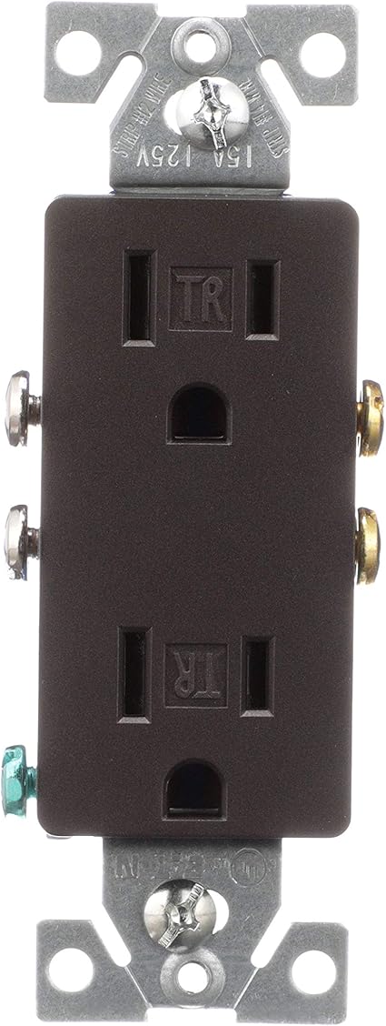 EATON TR1107RB-SP-L Designer Duplex Receptacle, Oil Rubbed Bronze