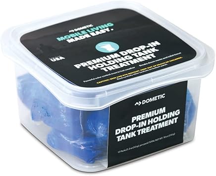 Dometic D1110001 Premium Holding Tank Treatment, Drop In, 12 count, Clear/Purple