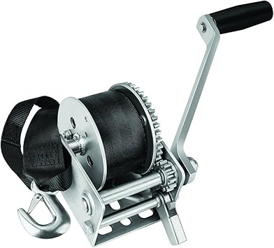 Fulton 142006 Single Speed Winch for Personal Watercraft with 12' Strap - 900 lbs. Capacity, 1 Pack