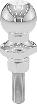 CURT 40071 Chrome Trailer Hitch Ball, 2,000 lbs, 1-7/8-Inch Diameter, 3/4 x 3-Inch Shank