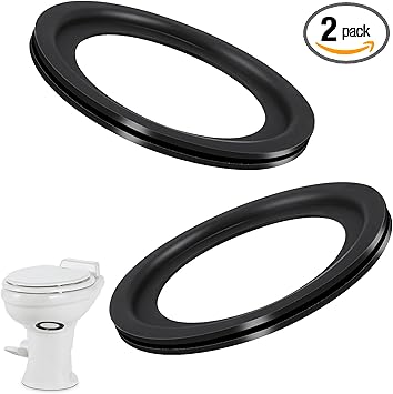 FlyCoco 2 Pack RV Toilet Seal, RV Toilet Flush Seal Gasket Replacement for Dometic 300 310 320, Replace Part 385311658, Solve The Leakage Problem