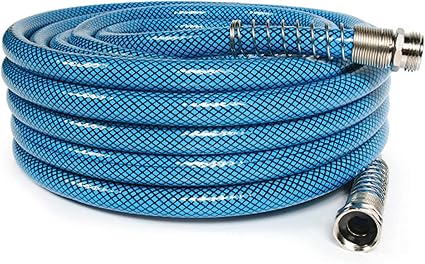 Camco TastePURE 50-Foot Premium Camper/RV Drinking Water Hose - Features a Heavy-Duty No-Kink Design with Strain Relief Ends & 5/8-Inch Inside Diameter - NSF Drinking Water Safe Certified (21009)