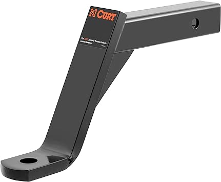 CURT 45100 Class 3 Trailer Hitch Ball Mount, Fits 2-Inch Receiver, 5,000 lbs, 1-Inch Hole, 8-Inch Drop , Black