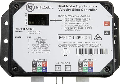 Lippert Replacement V-Sync II Controller for Various In-Wall Slide-Outs, Version 13398-DO Assembly for 3398-C2 Controllers, Exact-Match Component - 211852