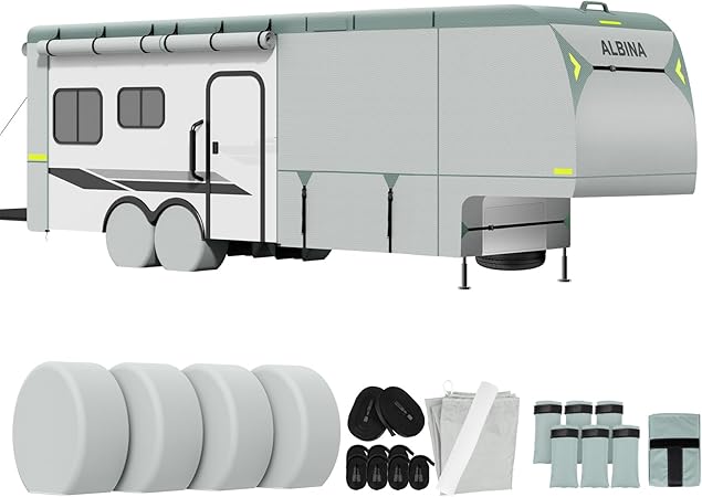 ALBINA 300D Oxford 5th Wheel RV Cover, 33-37