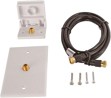 RV Designer T201, TV Hook Up Installation Kit, White