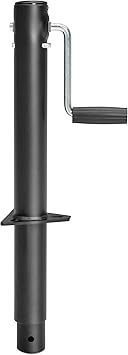 Lippert 285420 Side Wind Tongue Jack with Mounting Hardware , Black , Standard