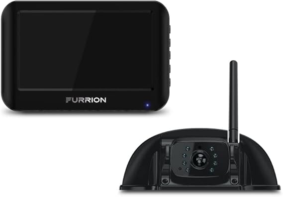 Furrion Vision S Wireless RV Backup Camera System with 4.3-Inch Monitor, 1 Rear Sharkfin, Infrared Night Vision, Wide-Angle View, Hi-Res, IP65 Waterproof, Motion Detection, Microphone - FOS43TASF