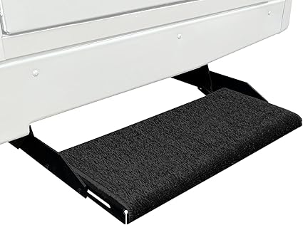 Prest-O-Fit 2-1072 Wraparound + Plus RV Step Rug Black 20 In. Wide