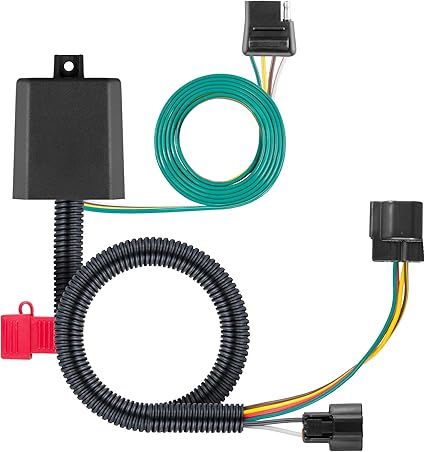 CURT 56346 Vehicle-Side Custom 4-Pin Trailer Wiring Harness, Fits Select Hyundai Santa Fe , Black